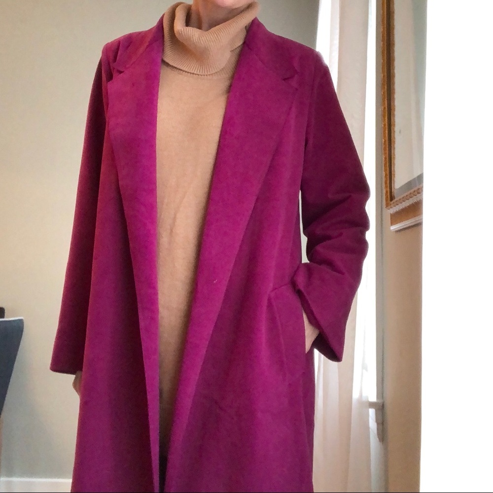 Pink Micro-suede Trench